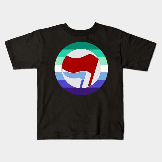 Gay Man Antifascist Action Kids T-Shirt by dikleyt